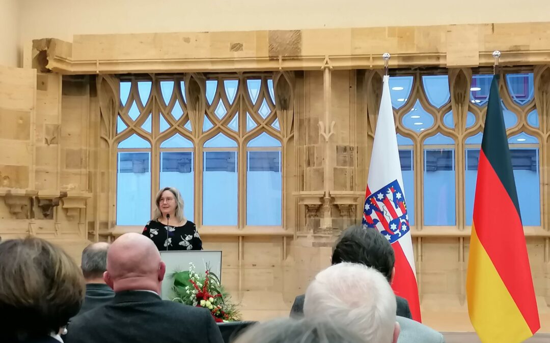 Karnevalisten im Rampenlicht bei der Ehrenbriefverleihung in Erfurt