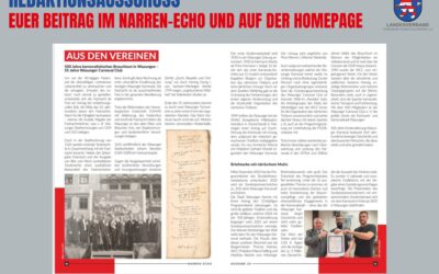 Beiträge für das Narren-Echo und die Homepage